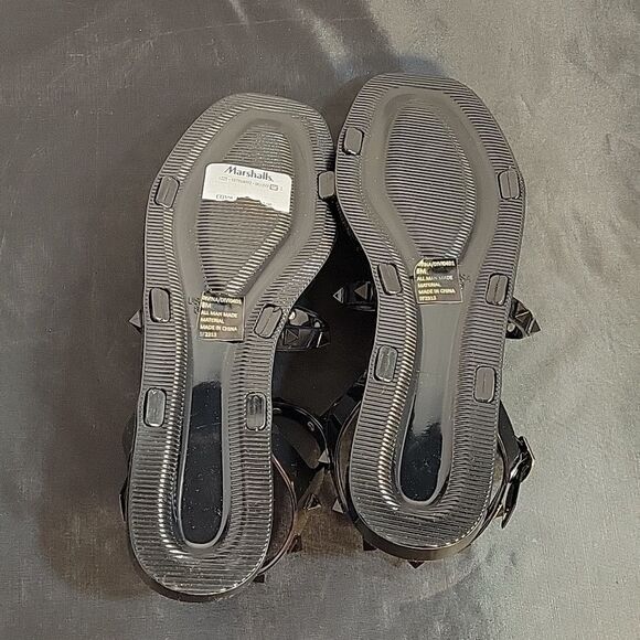 BRAND NEW STEVEN NEW YORK OPEN STUDDED DETAILS ANKLE STRAP WITH BUCKLE SANDAL - Picture 11 of 13